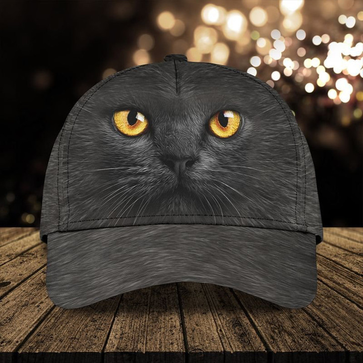 Black Cat Face Hat Cute Baseball Cap Gifts For Cat Lovers
