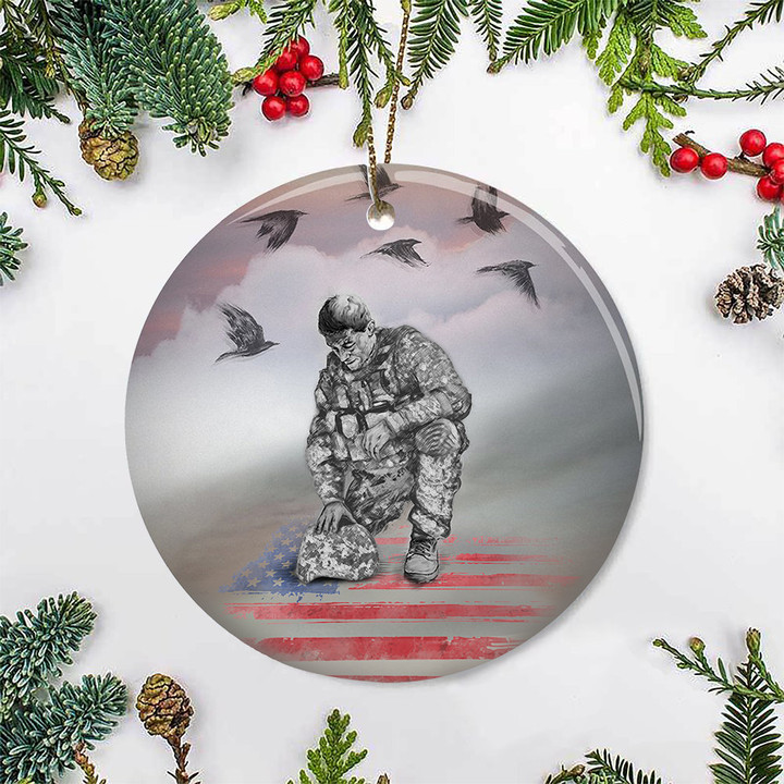 US Army Soldier Ornament Veterans Honoring Military Christmas Ornaments 2021 Gift Ideas