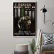Soldier Thin Green Line Heaven Doesn't Want Me Poster Proud Military Army Veteran Decor Gift