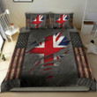 United Kingdom Bedding Set Vintage Unique USA Flag Patriotic Gift For Him
