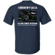 I Identify As A U.S Air Force Veteran Shirt Thin Green Line Flag Us Air Force T-Shirt