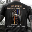 Knight Thin Blue Line Heaven Doesn't Want Me Shirt Proud Military Gift Ideas For Cops
