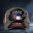 If You Flag Offends You Kiss My Mississippiass Hat USA Old Mississippi Flag Cap Vintage