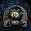 My Delaware Hat If The Flag Offends You Vintage USA Flag Baseball Cap Mens Delaware Gift
