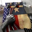 4th Of July Texas Behind American Flag Duvet Covers Bedding Sets Veterans Gifts