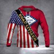 Arkansas Hoodie Dual Citizen American Flag Arkansas State Patriotic Clothing Gift