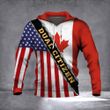 Canada American Flag Dual Citizen Hoodie Proud Canadian American Citizen Patriotic Clothing