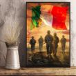 God Bless Our Troops Italy Flag Poster Honor Italian Military Soldiers Veterans Patriotic Gift