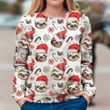 Sloth Candy Christmas Sweatshirt Womens Cute Christmas Crewneck Xmas Sweatshirt Gift Ideas