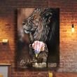 Lion USA Eagle Head Down One Nation Under God Poster Christian Wall Art Patriotic Gifts For Him