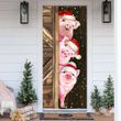 Pig Christmas Door Cover Funny Cute Xmas Holiday Christmas Front Door Cover House Decorative
