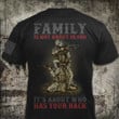 Family Is Not About Blood It's About Who Has your Back T-Shirt Memorial Veteran Day Merch