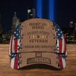 Against All Enemies Desert Storm Veteran American Flag Hat Proud US Military Hats