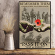 Veteran Poppy Remember Them Generation To Generation Poster Honor Military Cool Wall Decor