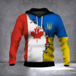 Canada Stand With Ukraine Hoodie For Canadian Support Ukraine Merch Pray For Ukrainian