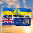 Aotearoa Prays For Ukraine Flag With New Zealand Flag Stand With Ukraine