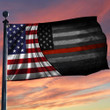 Thin Red Line Flag With American Flag Honoring Firefighters Patriotic Merchandise