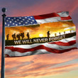 Veterans We Will Never Forget Usa Flag Memorial Day Military Patriotic Decorations Outdoor