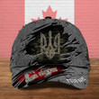 Personalized Slava Ukraini Canadian Flag Camo Hat Support Ukraine Military Merch Cap