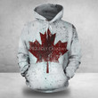 Proudly Canadian Maple Leaf Hoodie Mens Canada Symbol Leaf Clothing Merch