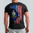 Kansas Flag And American Flag Shirt Honor Kansas State T-Shirt Father's Day Gift Ideas