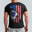 Massachusetts Flag And American Flag Shirt Honor Massachusetts State T-Shirt Mens