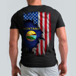 Montana Flag And Usa Flag T-Shirt Mens Patriotic Montana State T Shirts Gifts For Him