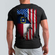 North Carolina Flag And USA Flag T-Shirt Honoring NC State Shirt Patriotic Clothing