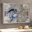 Eeyore Be Still And Know That I Am God Psalm 46:10 Canvas Cute Disney Christian Home Decor