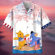 Winnie The Pooh 4Th Of July Hawaiian Shirt Cute Disney 4Th of July Apparel Best Gifts