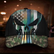 Thin Blue Line Flag Skull Hat Pride Honoring Law Enforcement Camo Hats Gift For Police