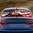 Cat Sleep Inside USA Flag Relax God Is In Control Rear Window Decal Cat Owner Christian Merch