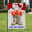 Canada Veteran Boots Poppy Lest We Forget Flag Remembrance Day Patriotic Flag Outdoor Decor