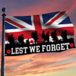 Veterans Poppy Lest We Forget UK Flag UK Veterans Remembrance Day Flag Outdoor Indoor