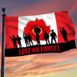 Canadian Veterans Poppy Lest We Forget Flag Canada Flag Proud Honoring Veterans Merch