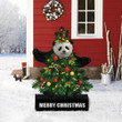 Panda Merry Christmas Yard Sign Panda Lover Christmas House Decorations Outside