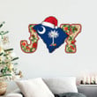 South Carolina Joy Christmas Metal Sign 2022 Xmas Hanging Wall Art Decorations