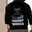 Eagle Thin Blue Line Murcia Hoodie Pride Support Law Enforcement Clothing Gift For Police