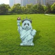 Panda Statue Of Liberty Yard Sign Funny Panda Patriotic Yard Decorations
