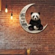 Panda I Love You To The Moon And Back Metal Sign Panda Lover Wall Decor For Living Room
