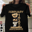 Custom February 1963 60 Years Of Being Awesome Shirt 60th Birthday Cute T-Shirt Designs Gift