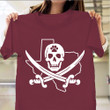 Texas State Bulldog Pirate Shirt Black Pirate Flag T-Shirt Clothing