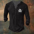 Texas State Pirate Long Sleeve Shirt Skull And Cross Sword Pirate Clothing Gift For Him