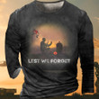 UK Flag Lest We Forget Long Sleeve Patriot Honor Fallen Soldiers Remembrance Day 2023