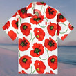 Canada Poppy Flowers Hawaii Shirt Vetetans Remembrance Day Button Up Shirt Gift For Husband