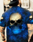 Grumpy Skull Mens T-Shirt 3D Print Skull Graphic Tee Clothing Gifts For Dude