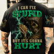 US Navy I Can Stupid But It's Gonna Hurt Shirt USN Skull US Navy T-Shirt Gifts For Veterans