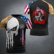 Patriot Rising Three Percenters Shirt Skull USA Flag T-Shirt We The People Gifts For Patriots