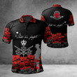 Canada Veterans Lest We Forget Poppy Polo Shirt Memorial Day Gifts For Veterans