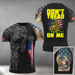 Don't Tread On Me Gadsden American Flag Shirt Camo Skull We The People Gun Mens T-Shirt